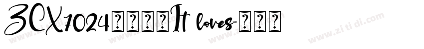 ZCX7024入文件套It loves字体转换